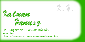 kalman hanusz business card